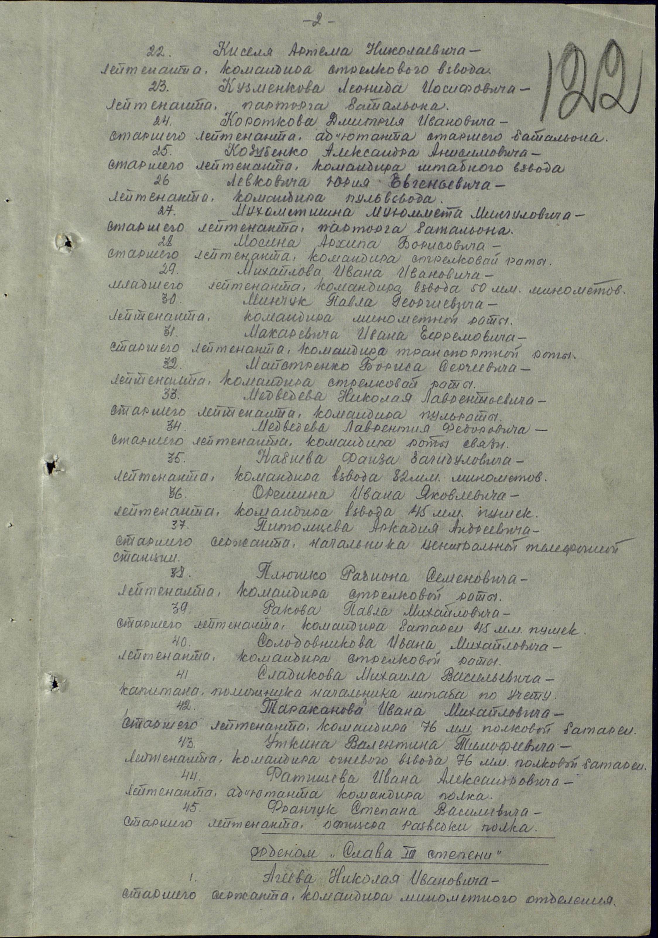 Мосин строка 28 в приказе